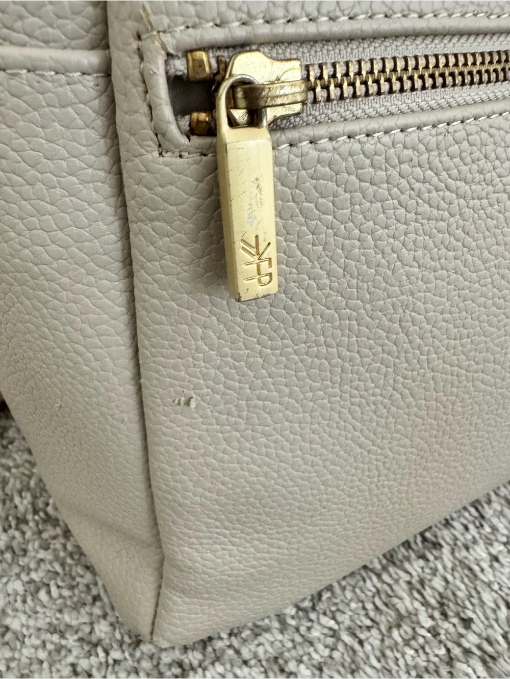 Freshly Picked Leather Diaper Bag - Taupe
